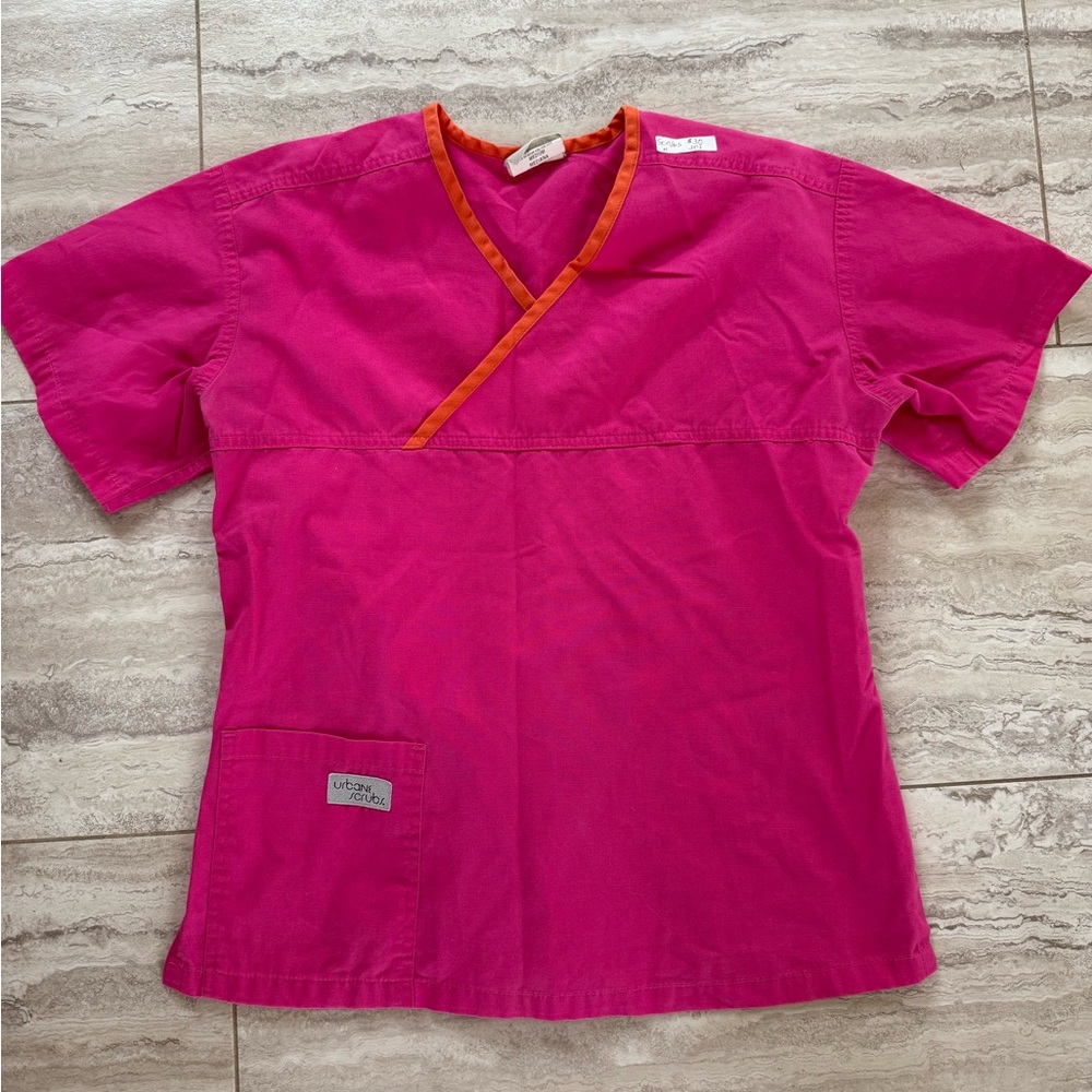 Vibrant Pink and Orange Short Sleeve Tee